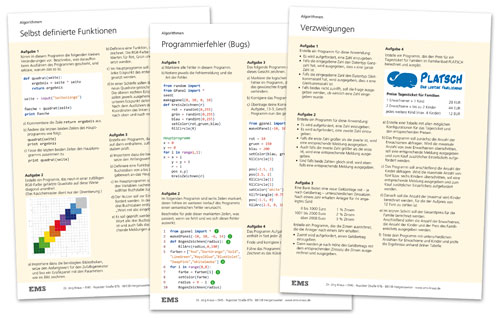 EMS Kraus - Aufgaben Arbeitskarten Python