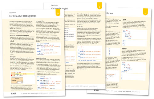 EMS Kraus - Vorderseite Arbeitskarten Python