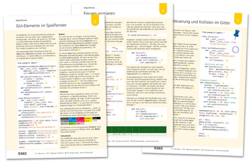 EMS Kraus - Vorderseite Arbeitskarten Python